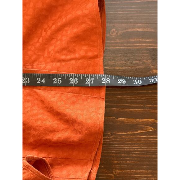 INVESTMENTS Gold Fall Rust Safari Print Business Office Casual Blouse 20W - Picture 14 of 16